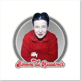 Simone de Beauvoir / Retro Fan Design Posters and Art